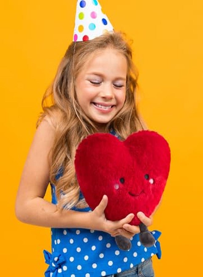 ZEXSAZONE Red Love Heart Plush Soft Toy - 28 cm Cute Stuffed Cushion | Huggable Romantic Pillow for Kids, Girls, Girlfriend & Wife | Valentine, Birthday - Image 3
